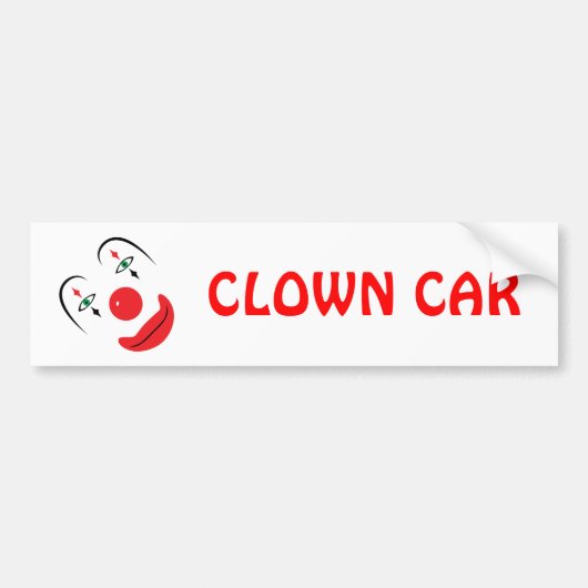 Autocollant De Voiture Visage heureux de clown (Devant)