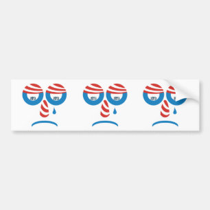 Autocollant De Voiture Visage triste d'Obama 2012