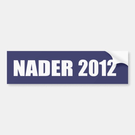 Autocollant De Voiture Vitesse d'élection de RALPH NADER (Devant)