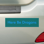 Autocollant De Voiture Voici des dragons (En voiture)