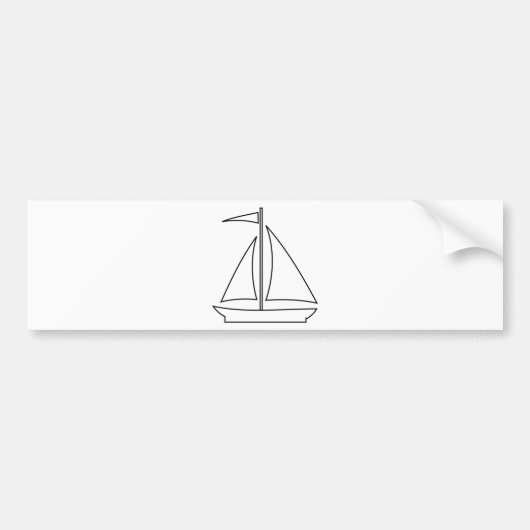 Autocollant De Voiture voilier (Devant)