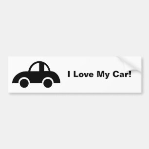 Autocollant De Voiture Voiture noire, j'aime ma voiture !