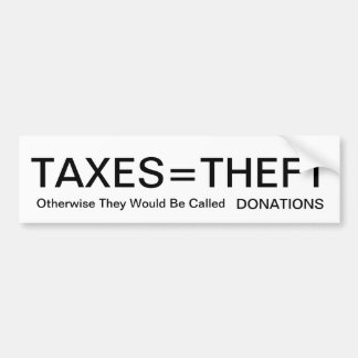 Autocollant De Voiture Vol égal d'impôts