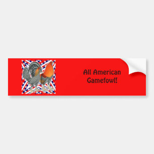 Autocollant De Voiture Volaille de combat Stars and Stripes
