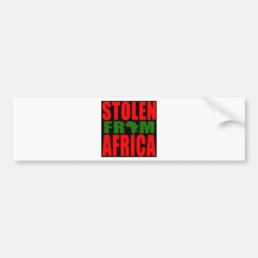 Autocollant De Voiture Volé d'Afrique - drapeau noir et vert rouge (Devant)
