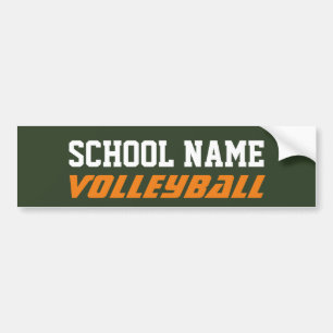 Autocollant De Voiture Volleyball - Créez votre propre esprit scolaire
