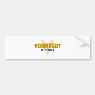Autocollant De Voiture Vonnegut ainsi lui disparaît