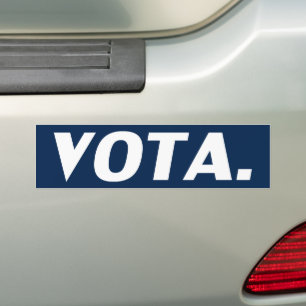 Autocollant De Voiture Vota vote en bleu marine espagnol moderne politiqu