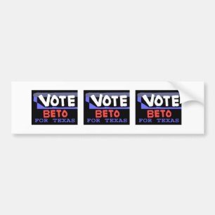 Autocollant De Voiture Vote Beto For Texas Bumper Sticker