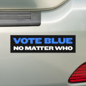 Autocollant De Voiture Vote Bleu Peu Importe Qui (En voiture)