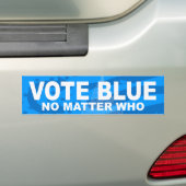 Autocollant De Voiture Vote Bleu Peu Importe Qui (En voiture)