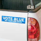 Autocollant De Voiture Vote Bleu Peu Importe Qui (Sur camion)