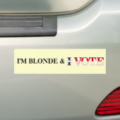Autocollant De Voiture Vote blond (En voiture)