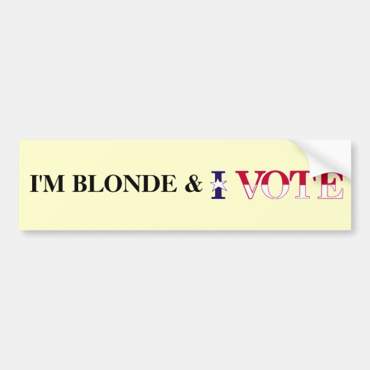 Autocollant De Voiture Vote blond (Devant)