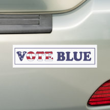 Vote Blue - American Flag Typographie