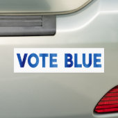 Autocollant De Voiture Vote Blue bold watercolor texte politique (On Car)