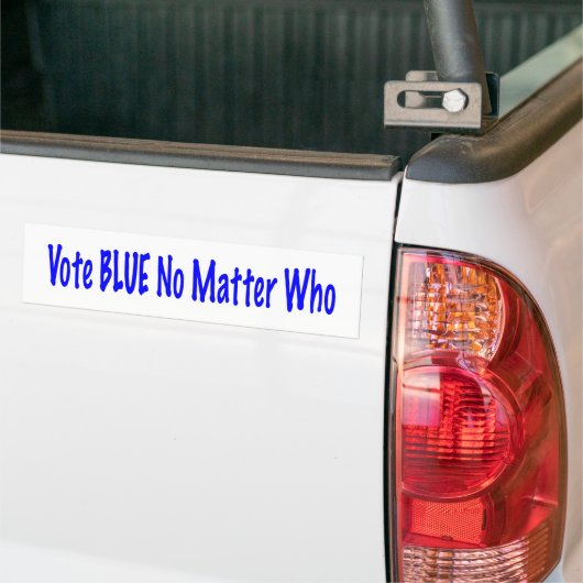 Autocollant De Voiture Vote BLUE Peu Importe Qui (Sur camion)