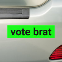 Vote brat kamala simple noir et néon vert