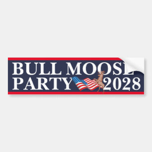 Autocollant De Voiture (Vote) Bull Moose Party 2028