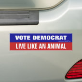 Autocollant De Voiture Vote Democrat Vit Comme Un Animal (En voiture)