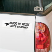 Autocollant De Voiture Vote Dog avec Black Text (Sur camion)