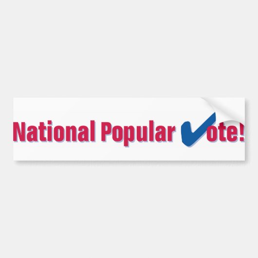 Autocollant De Voiture Vote populaire national Bumper Sticker (Devant)