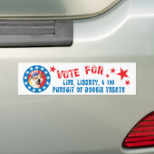 Autocollant De Voiture Vote pour Bulldog (En voiture)