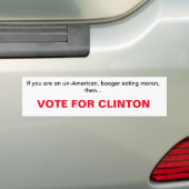 Autocollant De Voiture vote pour l'adhésif pour pare-chocs de Clinton (En voiture)
