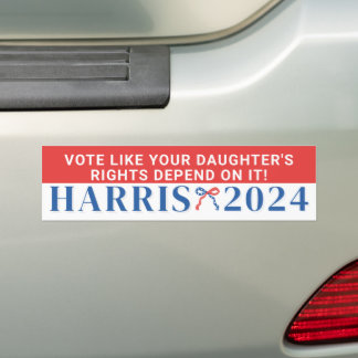 Autocollant De Voiture Vote pour les droits de votre fille Harris 2024
