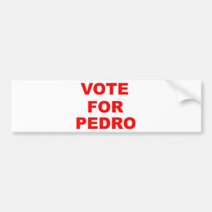 Autocollant De Voiture Vote pour Pedro