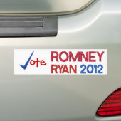 Autocollant De Voiture Vote pour Romney Ryan 2012 (En voiture)