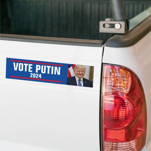 AUTOCOLLANT DE VOITURE VOTE POUTINE 2024 (Sur camion)