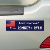 Autocollant De Voiture Vote Romney Ryan (En voiture)