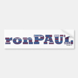 Autocollant De Voiture Vote Ron Paul pour l'élection présidentielle de 20