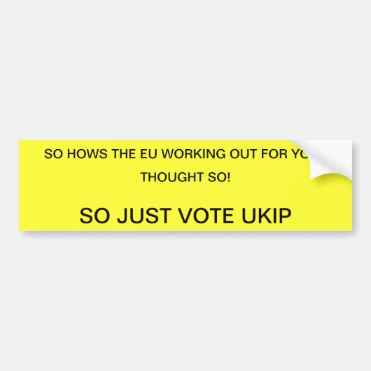 AUTOCOLLANT DE VOITURE VOTE UKIP (Devant)