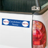 Autocollant De Voiture Voter Le Texte Dans Les Couleurs Du Drapeau Bleu (Sur camion)