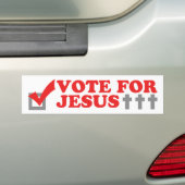 Autocollant De Voiture Voter pour Jésus (En voiture)