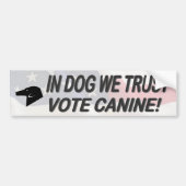 Autocollant De Voiture Votez Chien avec un Stick pare-chocs américain (Devant)