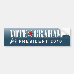Autocollant De Voiture Votez Graham pour le président 2016 le pare-chocs