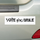 Autocollant De Voiture Votez la Bible Blanc Noir (En voiture)