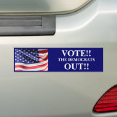 AUTOCOLLANT DE VOITURE VOTEZ LES DÉMOCRATE ! ! (En voiture)
