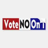 Autocollant De Voiture Votez non sur 1 adhésif pour pare-chocs (Devant)