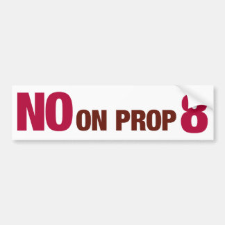 Autocollant De Voiture Votez non sur la proposition 8 de la Californie