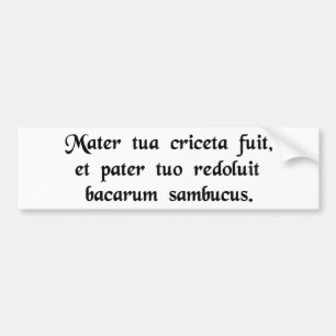 Autocollant De Voiture Votre mère était un hamster et votre père ......
