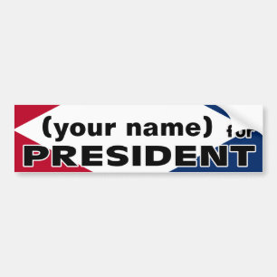 Autocollant De Voiture Votre nom pour le Président Sticker