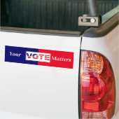 Autocollant De Voiture Votre vote compte (Sur camion)