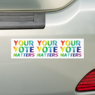 Autocollant De Voiture "votre vote compte" orteils de fierté bumper stick