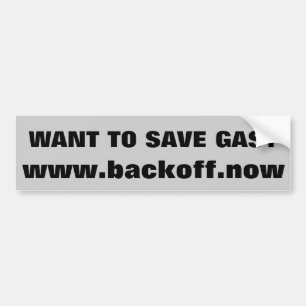 Autocollant De Voiture Voulez épargner le gaz ? www.backoff.no W