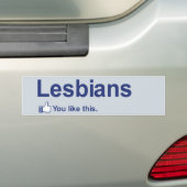 AUTOCOLLANT DE VOITURE VOUS AIMEZ LES LESBIENS (En voiture)