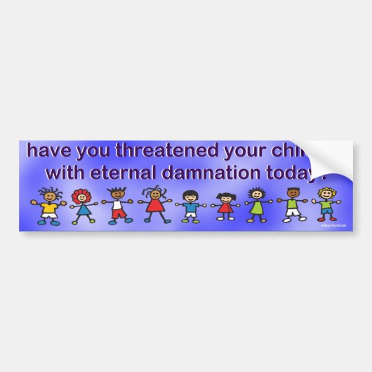Autocollant De Voiture vous avez menacés vos enfants… (Devant)